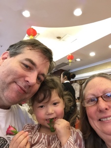 Dim sum for Dave, Amber, and me.